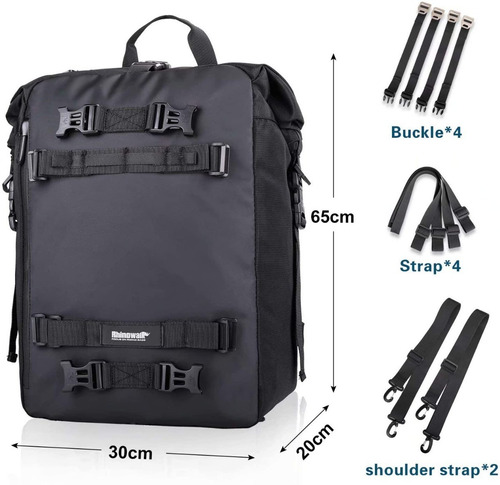 Imagen 4 de 10 de Mochila Maleta Impermeable Moto 30 Litros Modular