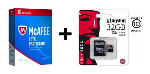 Antivirus Mcafee Total Protec X 10 + Microsd 32gb Clase 10