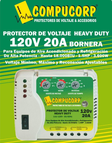 Protector Voltaje A/a-refrig.motores Bombas Cable-toma 110v