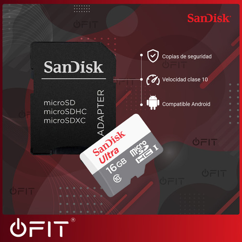 Imagen 3 de 10 de Memoria Celular Micro Sd Ultra Sandisk 16gb Clase 10