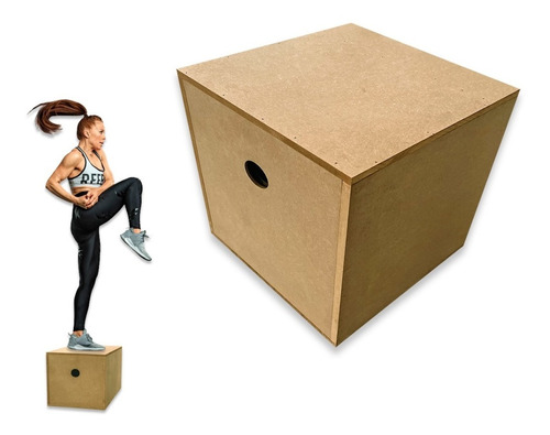 Caja Saltos Banco Gym Crossfit Ejercicio De Madera Reforzado