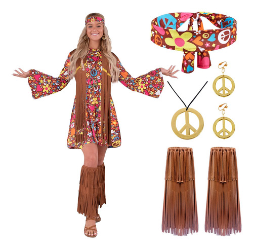 Spooktacular Creations - Disfraz Hippie Para Mujeres Adultas