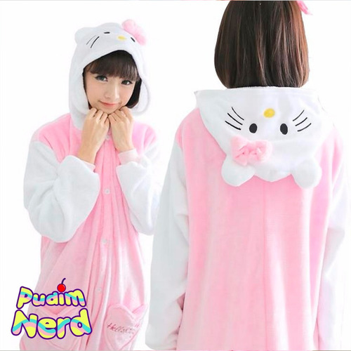 Hello Kitty Gatinha Pijama Macacão Kigurumi - Pronta Entrega