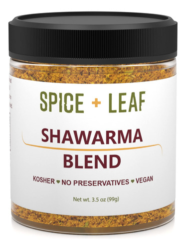 Condimento De Especias Shawarma Premium De Spice + Leaf, 3.5