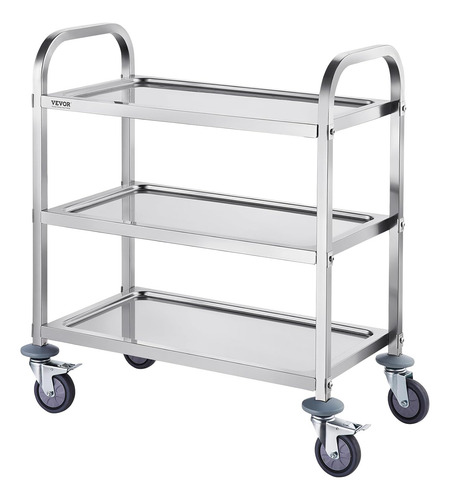 Carrito De Acero Inoxidable, Carrito De 3 Capas De Laborator
