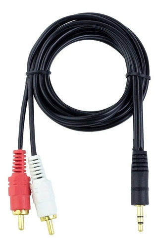 Imagen 2 de 5 de Cable De Audio Auxiliar Plug 3.5 A Rca Estereos 1.5 Metros