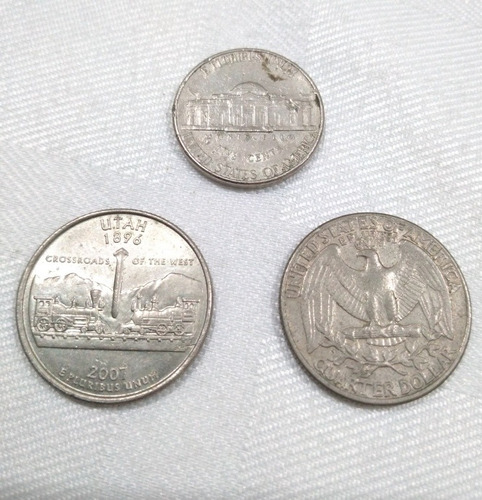 Lote De 3 Monedas Estados Unidos 