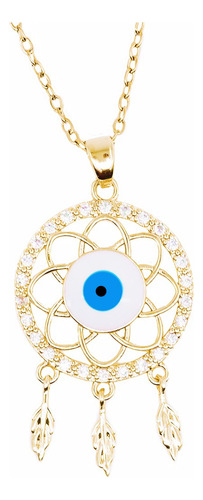 Collar Dije Ojo Turco Atrapasueños Regalo Para Mujer