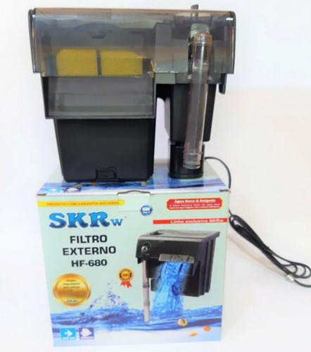 Filtro Hang-on Externo Skrw Hf-680 680l/h Aquarios Até 140 L