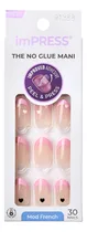 Comprar Uñas Postizas Autoadhesivas Impress Francesita Con Rosa S