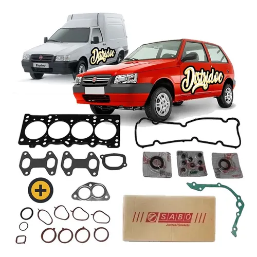  Juego Juntas C/ Retenes Motor Fiat Uno Fiorino 1.3 Fire 8v