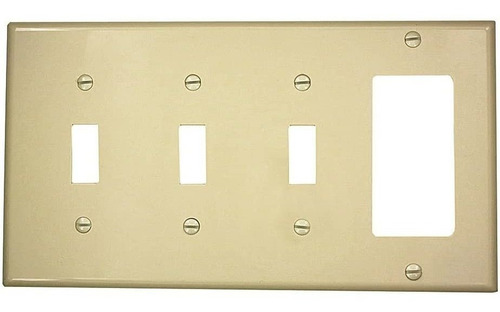 Leviton 80732-i 4-gang 3-toggle 1-decora/gfci De Dispositivo