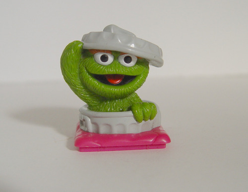 Plaza Sesamo Figura De Coleccion Oscar Usada Solo En Vitrina (Usado)