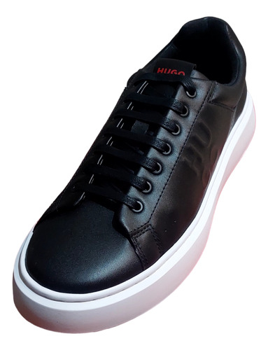 Tenis Hugo Negro Con Blanco Suela Alta 10 Us 43 Eur 28.5 Mex