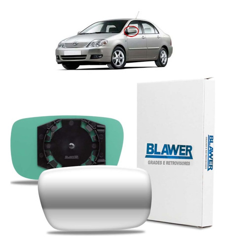 Lente Retrovisor Com Base Corolla 2003 2004 2005 2006 Le