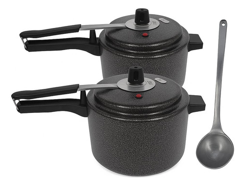 Kit 2 Panelas De Pressão 7 Litros E 10 Litros Craquelada