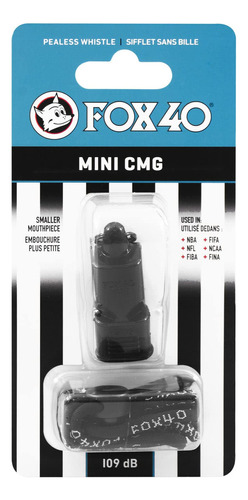 Fox 40 Mini Cmg Con Cordón Breakaway Negro