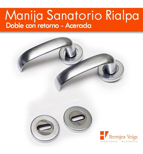 Imagen 4 de 10 de Manija Latina Doble Sanatorio Acerada Puerta Retorno Tropea