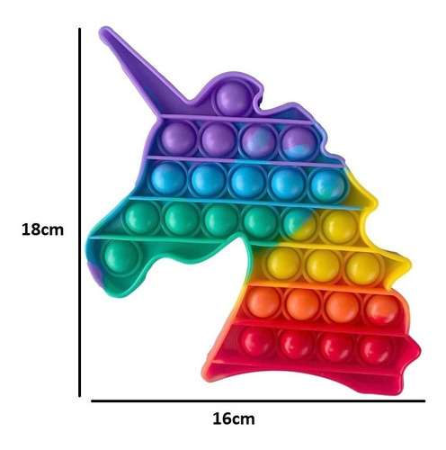 Imagem 2 de 2 de Pop It Fidget Toys Bubble Anti Stress Unicórnio
