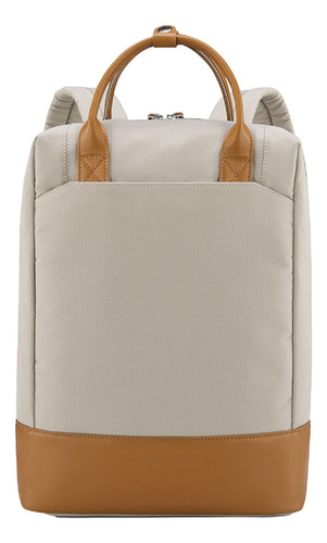 Mochila Just Basics Around Color Beige Diseño De La Tela Unicolor