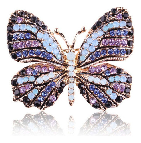 Broche Con Forma De Mariposa, Suéter, Blusa, Cristal