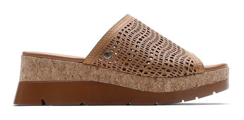 Sandalias De Mujer Stitching Rain Forest Cuero Taco 5 Cm