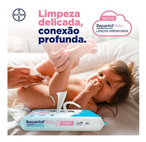 Toalha Lenço Umedecido Hipoalergênico Com 96un - Bepantol