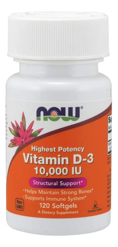 Vitamin D3 250 Mcg (10000 Iu) X 120 Softgels - Siempre Now!