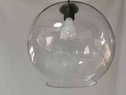 Imagen 3 de 4 de Lámpara Colgante De Cristal Esférica Jarrón 40cm Don Led
