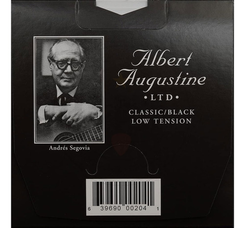 Cuerdas De Guitarra Clásica Augustine Black Usa Tensión Baja