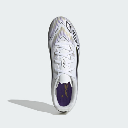 Botines Adidas Fútbol F50 Club Pasto Unisex Blanco Jr4387