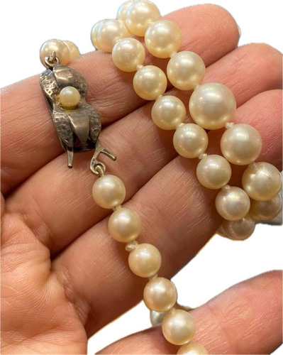 Luli Collar Perlas Cultivo Legitimas Cierre Plata 8 A 5mm