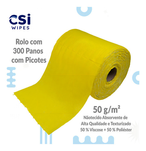 300 Panos Perfex Profissional Industrial Multiuso Amarelo