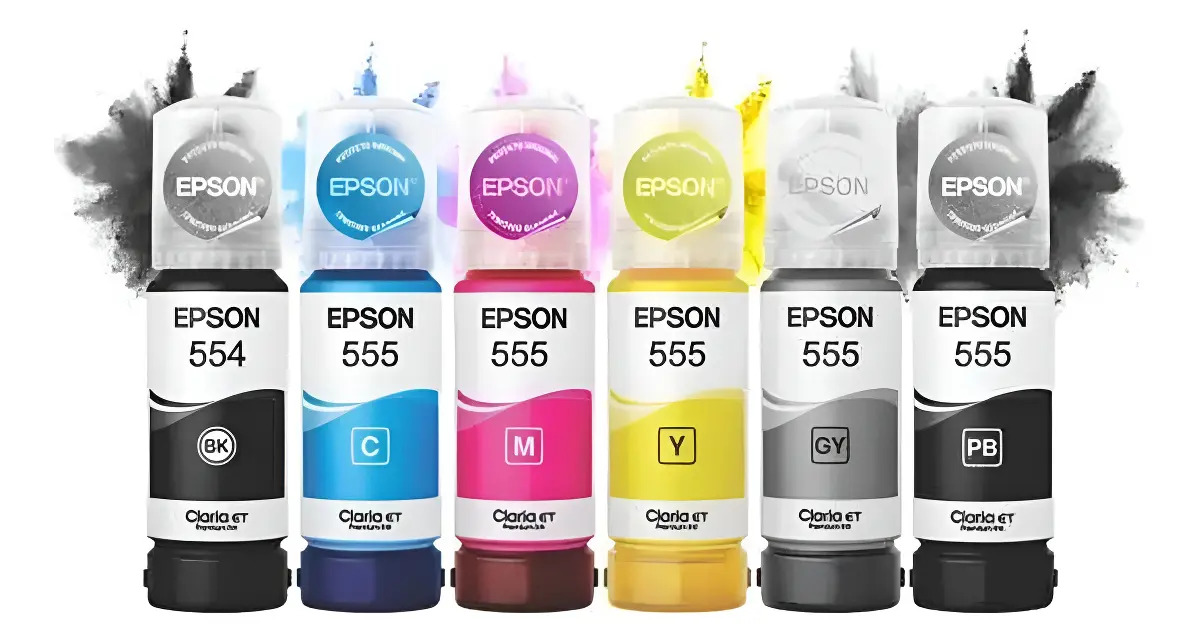 Kit Tinta Fotográfica Epson T554 T555 L8160 L8180 Tinta Colors