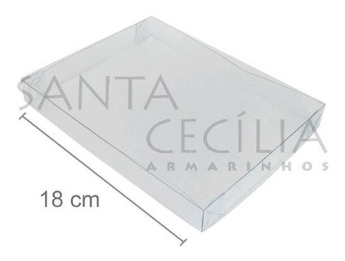 Caixa De Acetato M 04 - 18 X 14 X 2 Cm - 20 Unid.