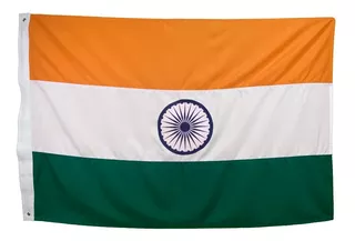 Bandeira Da Índia Padrão Oficial 2 Panos (1,28x0,90) Bordada