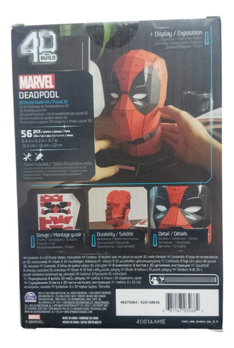 Deadpool Rompecabezas Marvel 4d Build Spinmaster Wade Wilson
