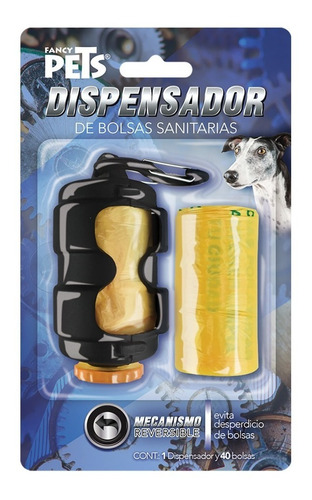 Dispensador Retractil De Bolsas Desechables Perro Fancy Pets