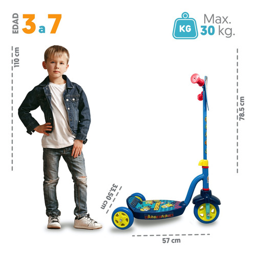 Apache Scooter 3 Ruedas Minions Edad 3 A 7 Años