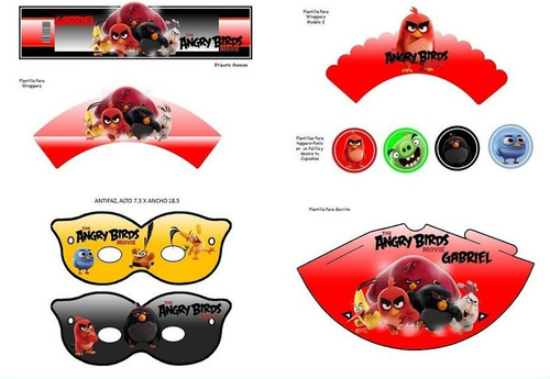 Kit Imprimible Angry Birds Full Fiesta 3x1