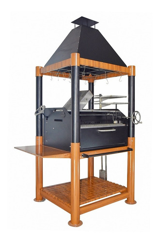 Imagen 2 de 10 de Parrilla Asador De Hierro Y Acero Inoxidable Tagwood