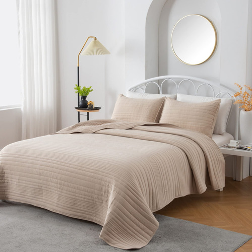 Juego De Colchas Tamaño Individual Taupe | Colcha De Cama