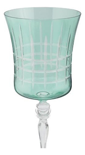 Taça Para Água Lapidada Em Cristal Ecológico Bohemia Grace 3