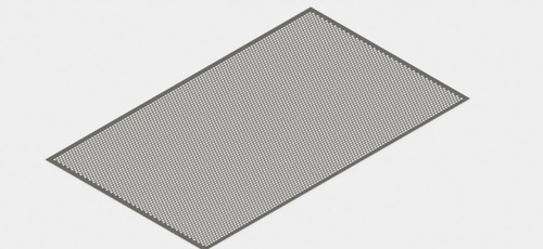 Tela Caixa Som - 40x30cm - Furo 5mm Redondo - Chapa 2.0mm