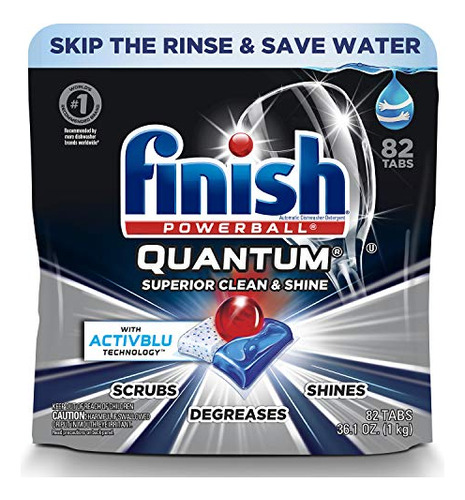 Finish - Quantum - Detergente Para Lavavajillas De 82 Quilat
