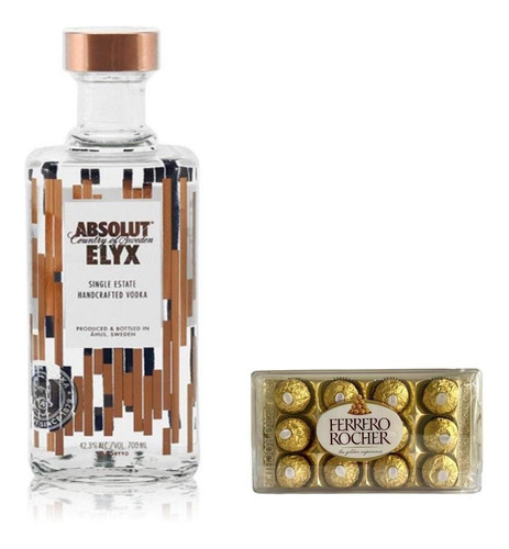 Vodka Absolut Elyx X 1000cc + Ferrero Rocher X12