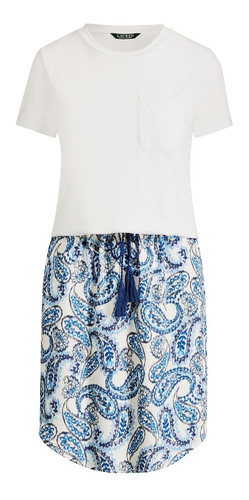 Vestido Camiseta Paisley Marca Lauren Ralph Lauren Talla S