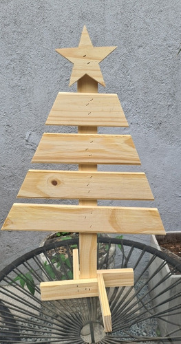 Arbolito Arbol Navidad Exhibidor 4 Ramas Madera 60cm Dajdac