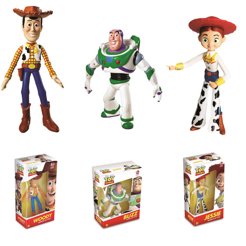 Kit Toy Story Bonecos De Vinil Woody Buzz Jessie Originais