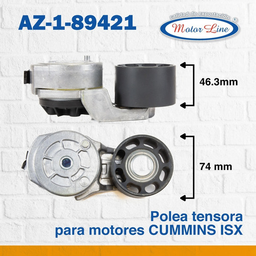 Imagen 3 de 9 de Polea 89421 / Diámetro 74mm Ancho 46.3mm / Cummins Isx
